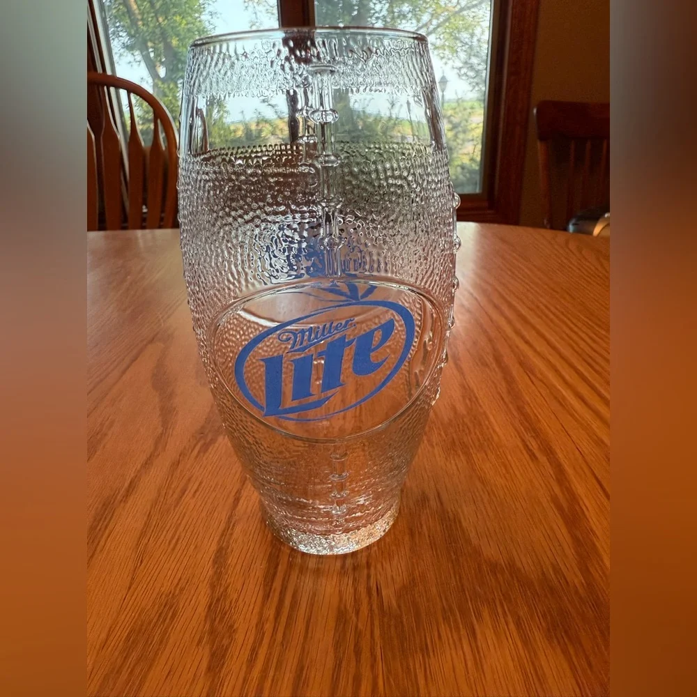 Clear Glass Football Shaped Beer Mug